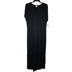 LuLaRoe Maria Solid Black Maxi Long Dress NEW Size 2XL